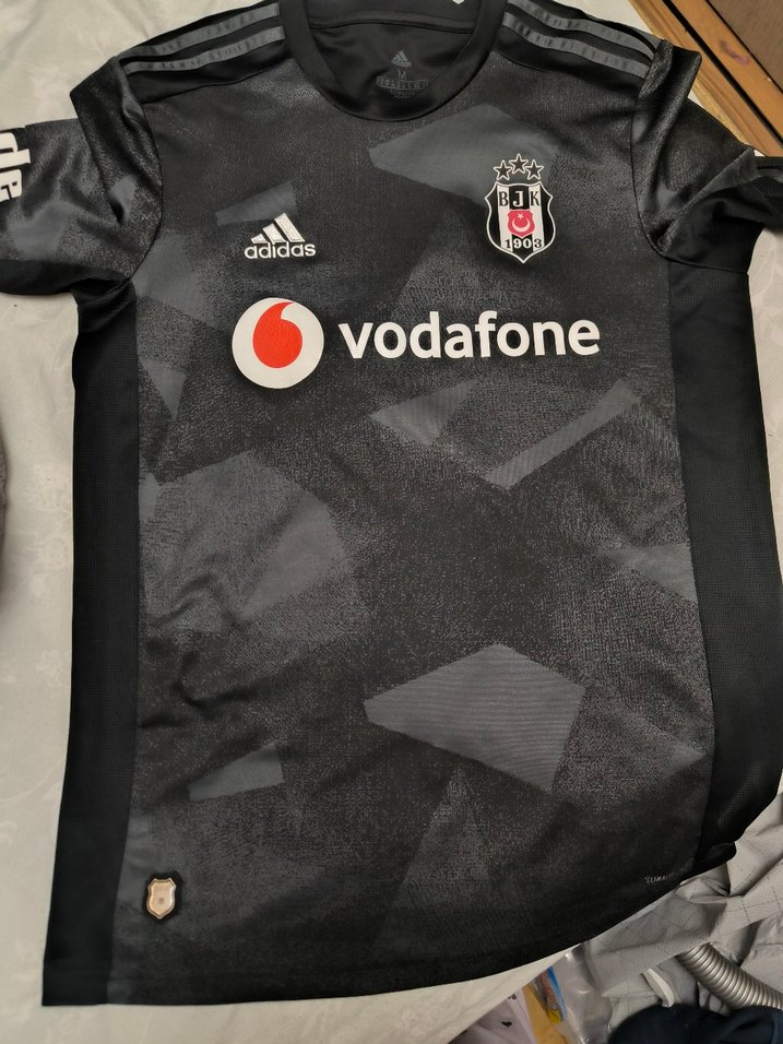 Erkek Gri BJK Adidas Spor Tişörtü - Görsel 2