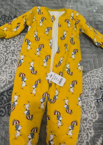 Renkli Desenli Fermuarlı Bebek Tulumu - Görsel 2