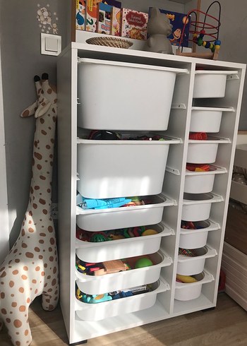 Ikea Beyaz Renkli Çok Bölmeli Dolap Düzenleyici