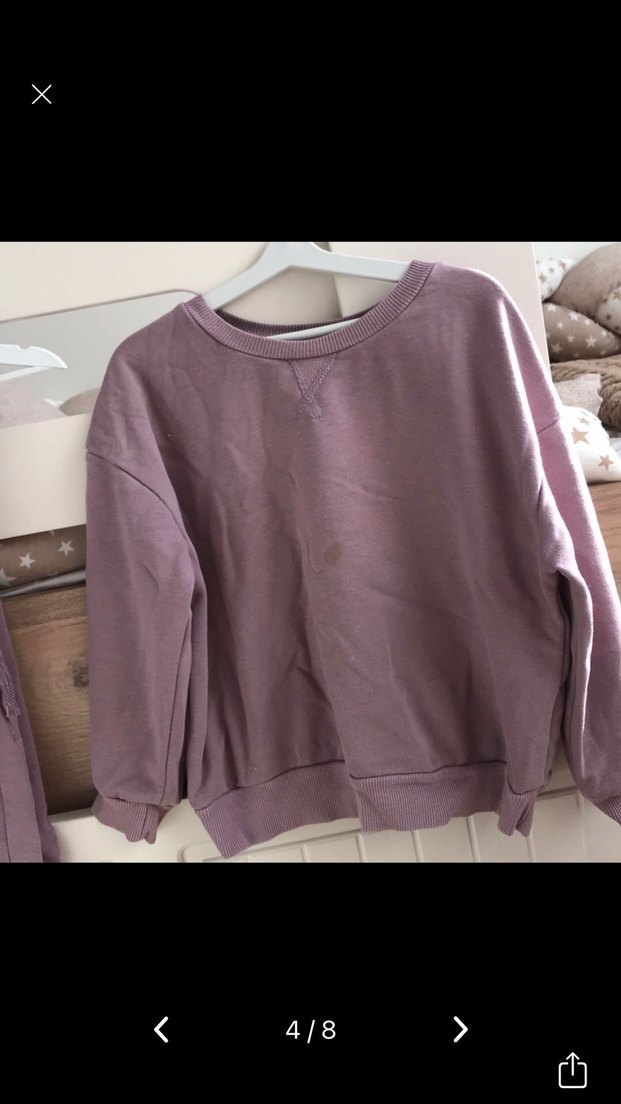 Mor Oversize Sweatshirt ve Eşofman Altı Takımı - Görsel 5