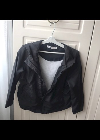 Erkek Çocuk Siyah Fermuarlı Street Wear Ceket - Görsel 2