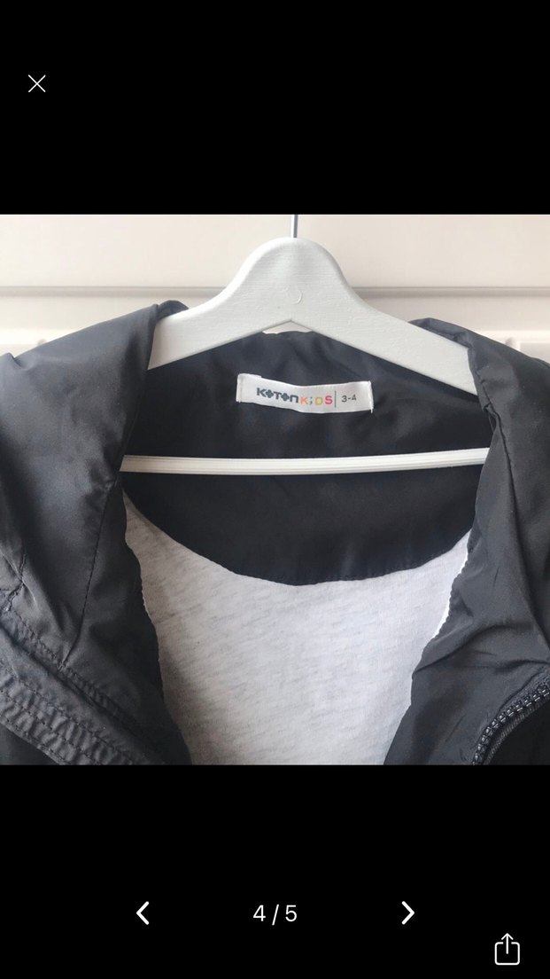 Erkek Çocuk Siyah Fermuarlı Street Wear Ceket - Görsel 4