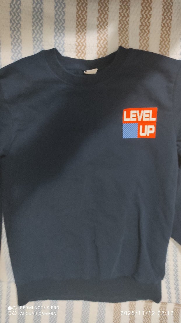 Erkek çocuk lacivert Baskılı Salaş Tişört - Görsel 3