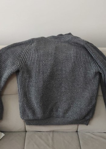 Gri Erkek Çocuk Triko Hırka - Görsel 3