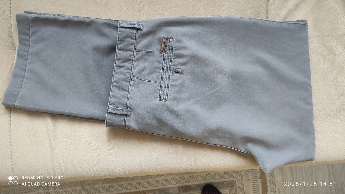 Gri Düğmeli Erkek kumaş Pantolon - Görsel 2