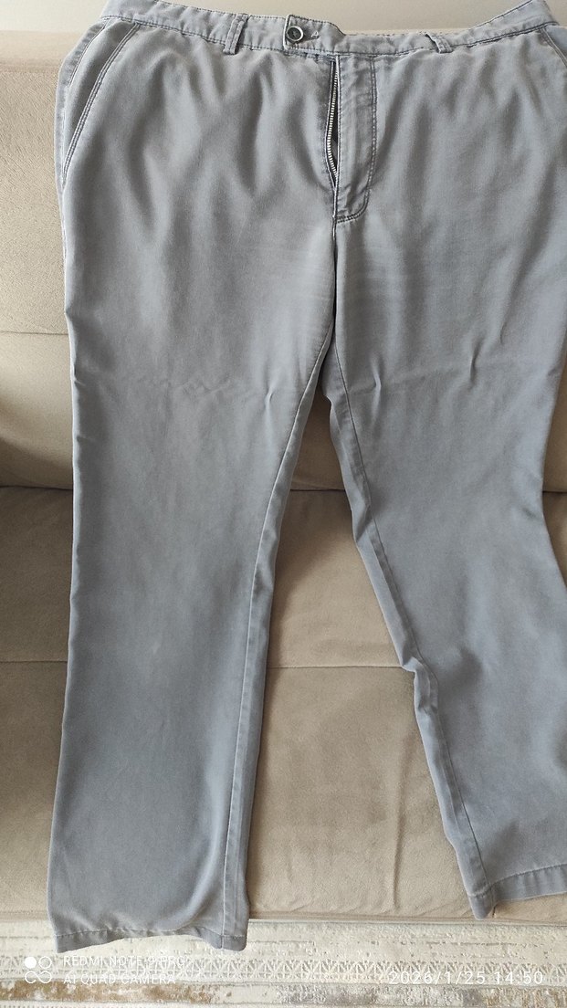 Gri Düğmeli Erkek kumaş Pantolon - Görsel 5