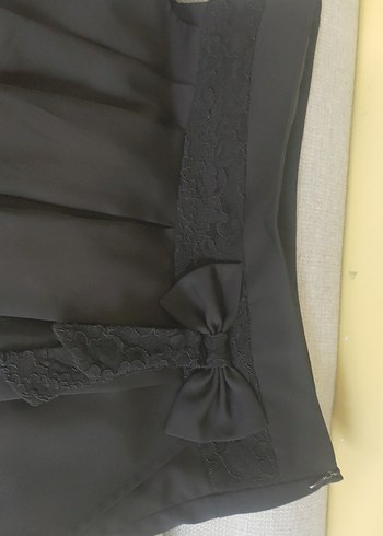 Siyah Pilili Midi Etek - Görsel 2