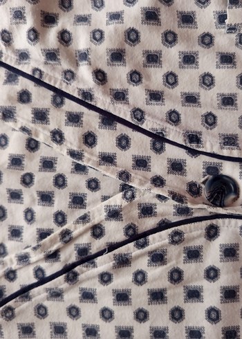 Uzun Kollu Düğmeli Bohem Erkek Pijama Üstü - Görsel 3