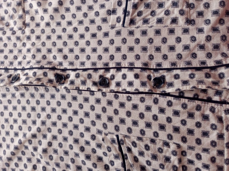 Uzun Kollu Düğmeli Bohem Erkek Pijama Üstü - Görsel 2