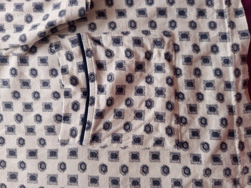 Uzun Kollu Düğmeli Bohem Erkek Pijama Üstü - Görsel 5