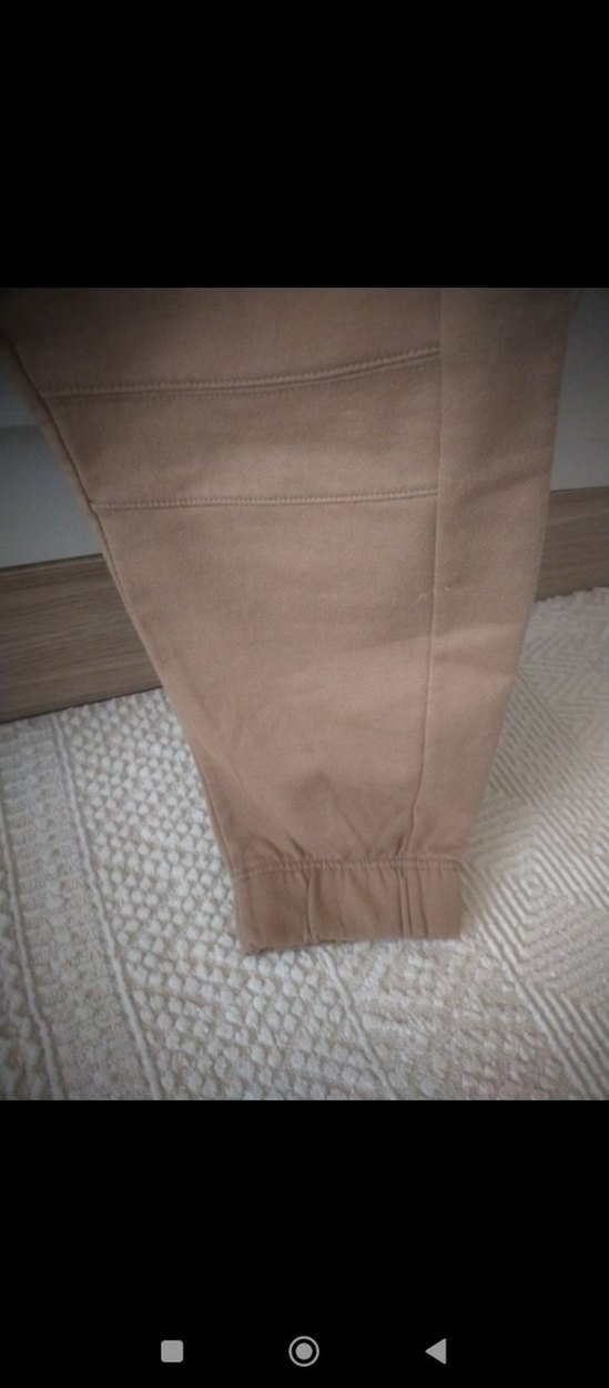 Bershka Erkek Bej lastikli pacaları , eşofman - Görsel 4