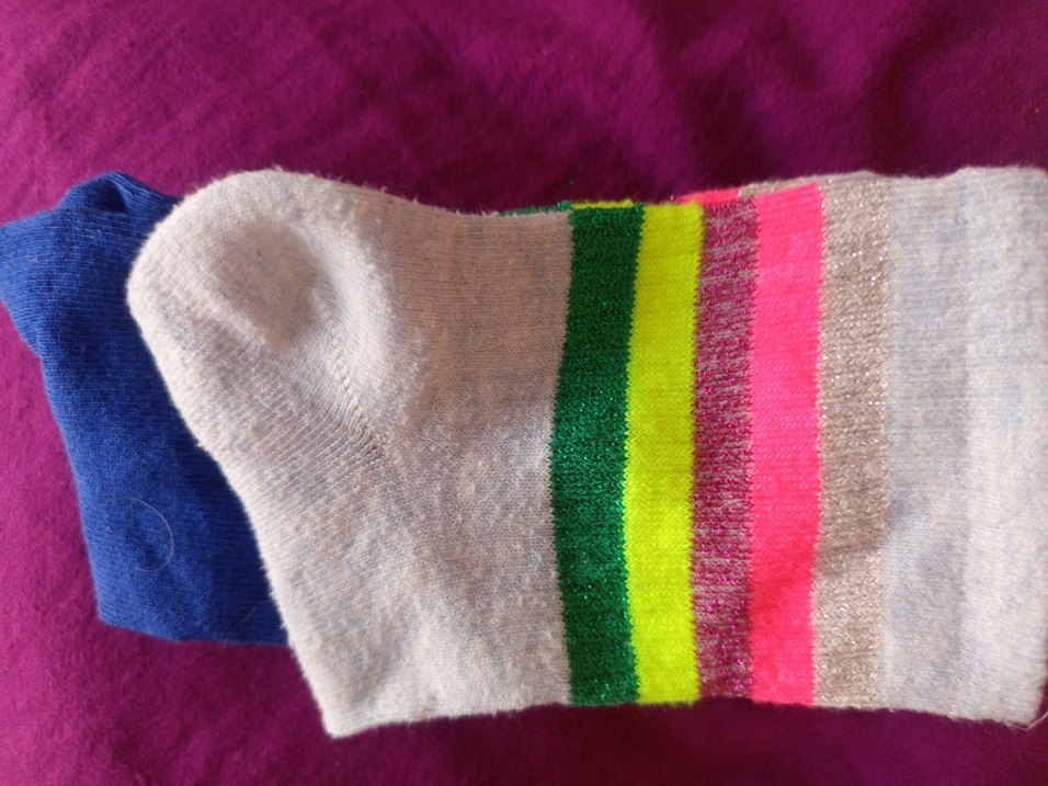 Çok Renkli Çizgili Çorap - Görsel 2