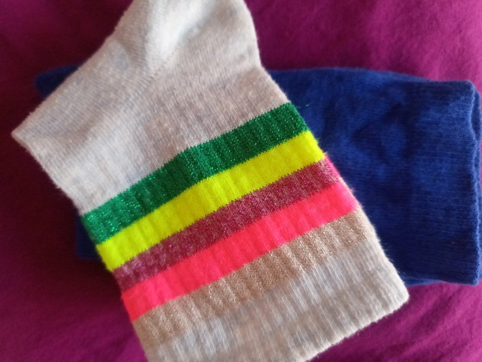 Çok Renkli Çizgili Çorap - Görsel 3