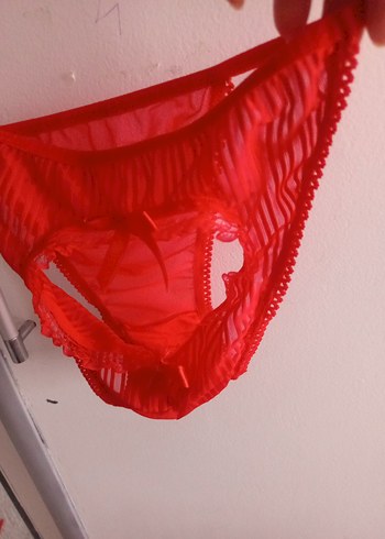 Kırmızı tül iç çamaşırı - Görsel 5