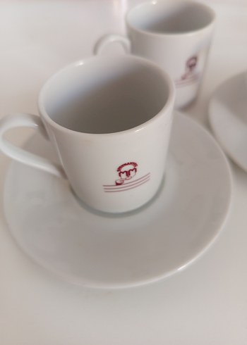 Beyaz porselen Kütahya 2 li Kahve Fincanı Seti - Görsel 5