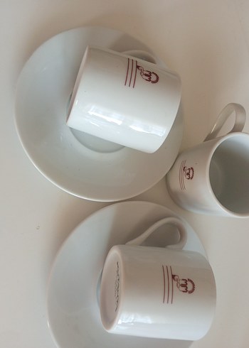 Beyaz porselen Kütahya 2 li Kahve Fincanı Seti - Görsel 2