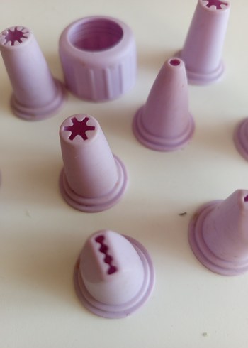Pastel lila  Plastik Mutfak Krema Uçları Seti - Görsel 3