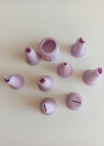 Pastel lila  Plastik Mutfak Krema Uçları Seti - Görsel 4