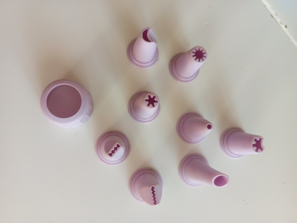 Pastel lila  Plastik Mutfak Krema Uçları Seti - Görsel 5