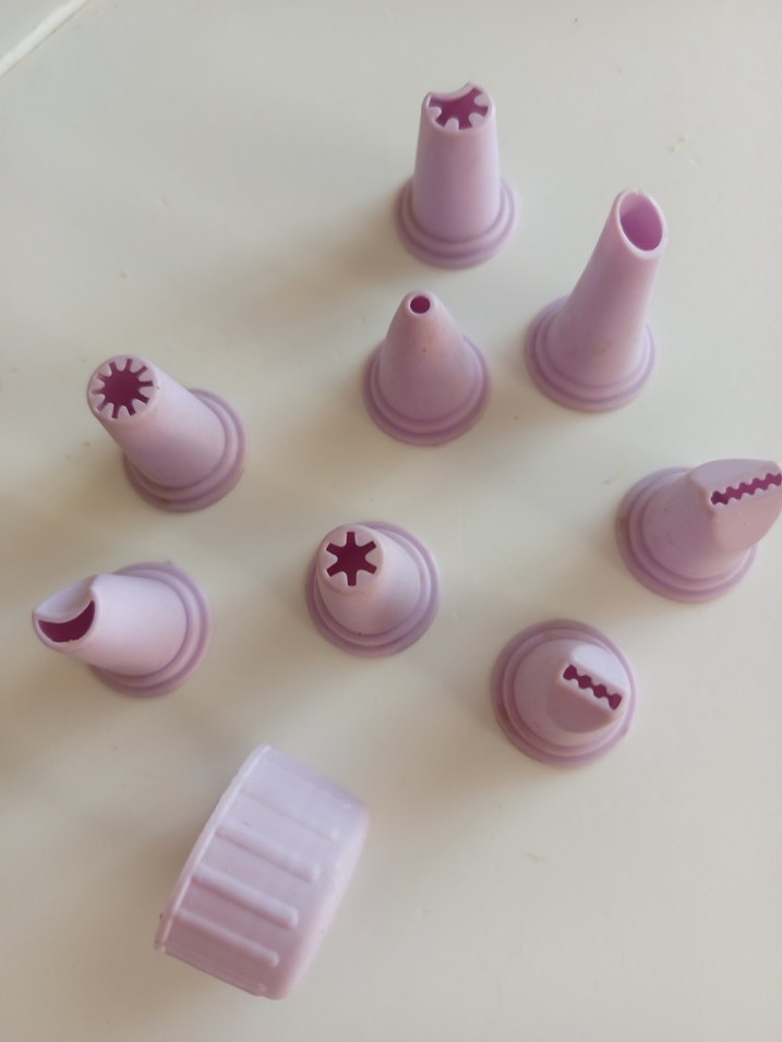 Pastel lila  Plastik Mutfak Krema Uçları Seti - Görsel 2