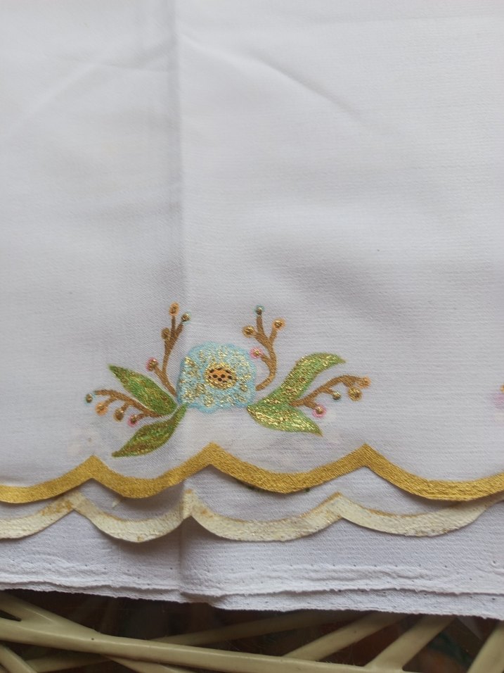 pastel renkler de elde boyama yapılarak el emeği namaz bezi - Görsel 4