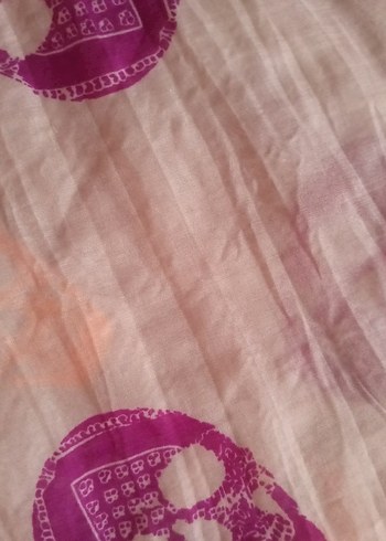 bej zemin üzerine pembe turuncu figürler - Görsel 3