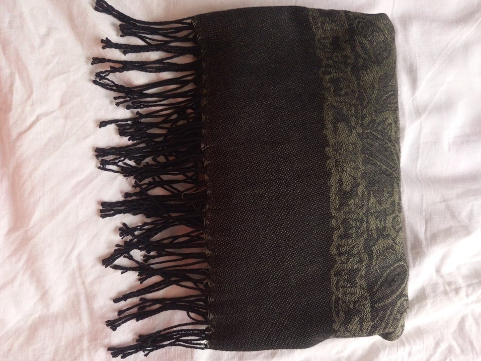 Bohem Tarz yeşil ve tonları şal desenli Kadın Şal - Görsel 3