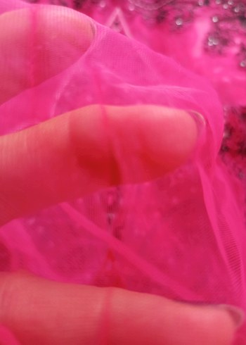 Pembe Dantel Detaylı tül Bohem Kadın şal ..urfa'dan alınmıştır.. - Görsel 9