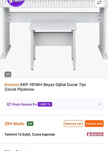 Kozmos KKP-161WP Beyaz Dijital Piyano ve Tabure - Görsel 5