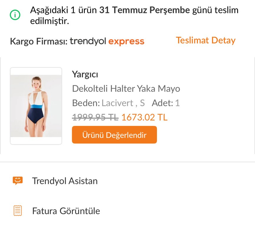 Dekolteli halter yaka Kadın Mayo - Görsel 2