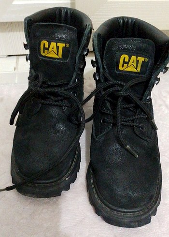 Siyah CAT Kadın Lastik Botlar
