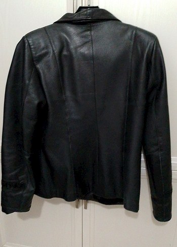 Kadın Siyah Deri  Ceket.özel dikim L beden - Görsel 6