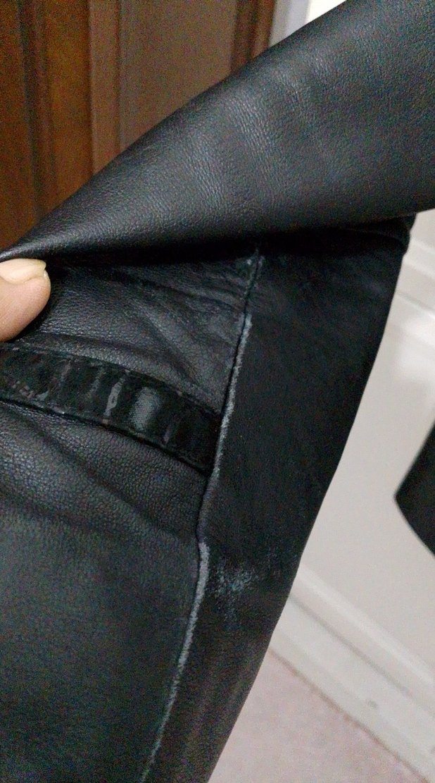 Kadın Siyah Deri  Ceket.özel dikim L beden - Görsel 5