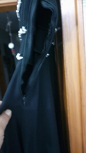 Siyah boncuklu abiye - Görsel 5