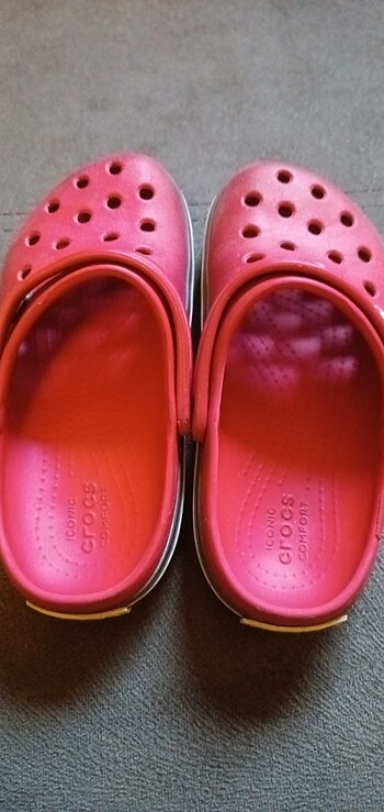 30 Beden kırmızı Renk Crocs çocuk terlik