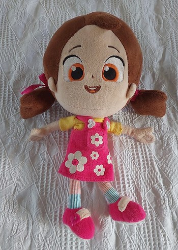 Pembe Çiçekli Peluş Oyuncak Bebek