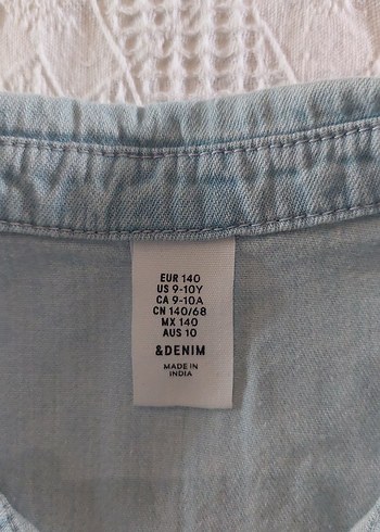 Kız Çocuk Açık Mavi Denim Düğmeli Yelek - Görsel 2