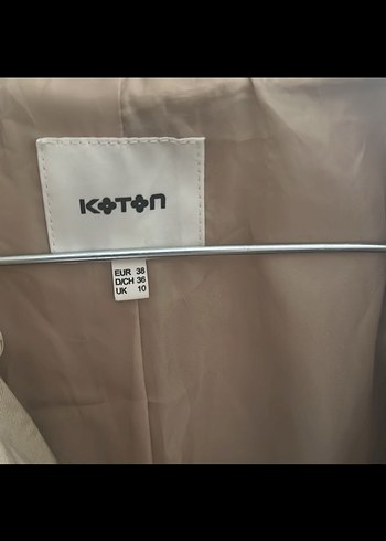 Bej Kadın Kemerli Trençkot - Görsel 2