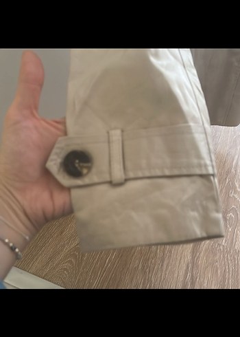 Bej Kadın Kemerli Trençkot - Görsel 6