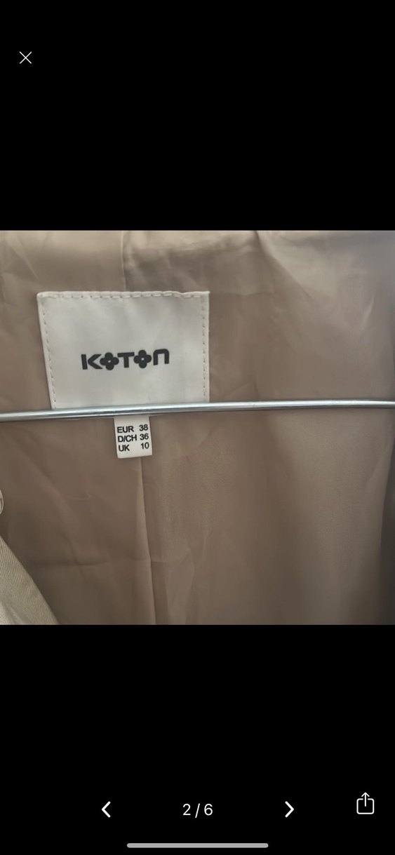 Bej Kadın Kemerli Trençkot - Görsel 2