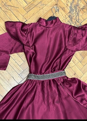 s Beden bordo Renk Elbise