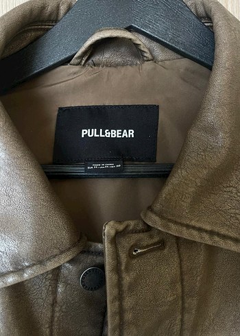 Düğmeli Kahverengi Deri Erkek Ceket - Görsel 3