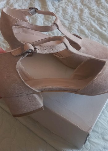 Bej Dolgu Topuklu Kadın Abiye Ayakkabı - Görsel 4