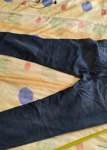 Düğmeli Koyu Mavi lee Jean
