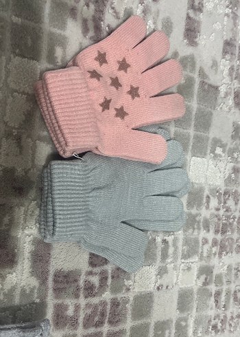 Kız Çocuk  Örgü Eldiven Çorap - Görsel 2