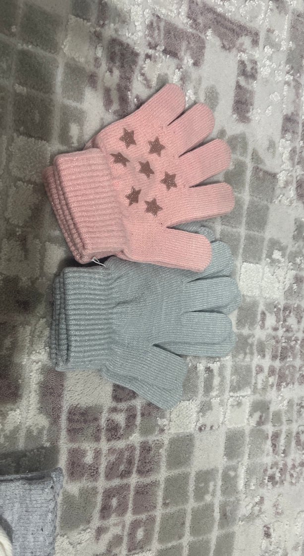 Kız Çocuk  Örgü Eldiven Çorap - Görsel 2
