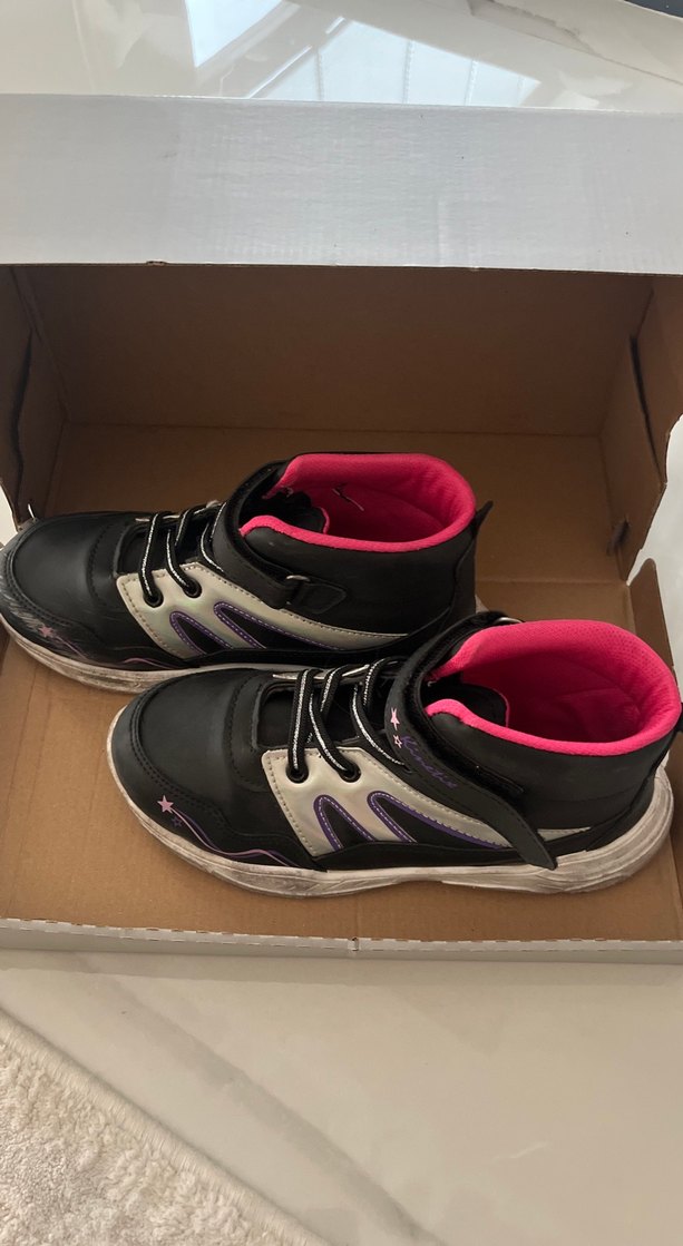 Kız Çocuk Pembe Rock Punk Spor Ayakkabı - Görsel 2