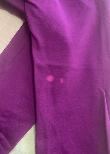 Kız çocuk Mor ve Su yeşili Pamuklu Dar Kesim Eşofman Altı - Görsel 2