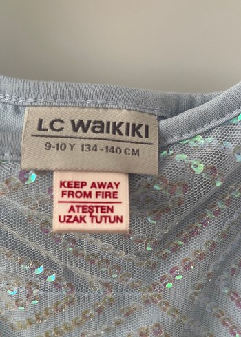 Kız Çocuk Mavi Dantel Detaylı Strappy Elbise - Görsel 8