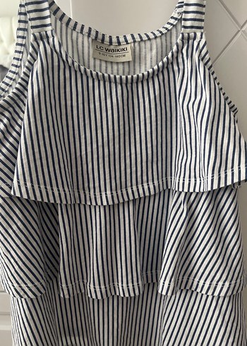 Çizgili Pamuklu 9-10 yaş Kız Çocuk Bluz - Görsel 4